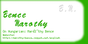 bence marothy business card